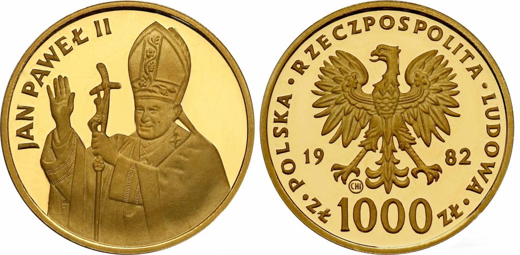 1000 złotych Jan Paweł II 1982